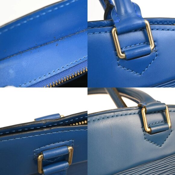 LOUIS VUITTON LV Logo Riviera Hand Bag Epi Leather Blue France - Picture 11 of 16